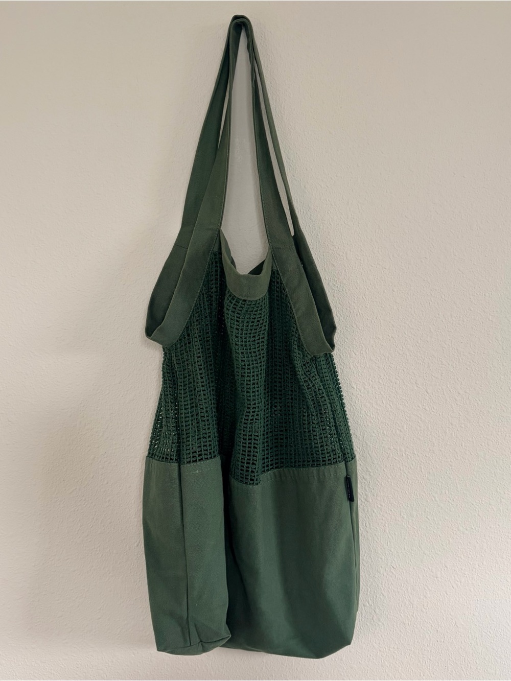 Danica Studio 100% Cotton Green Market Mesh Tote Bag